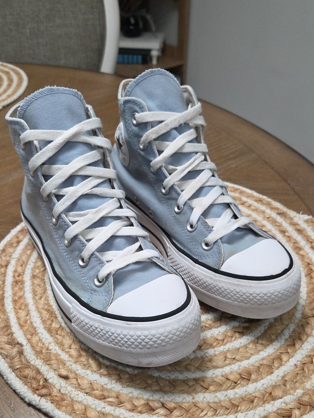 Converse All Star Lift Platform Hightop In Cloudy Blue, Size 8 - Picture 2 of 11